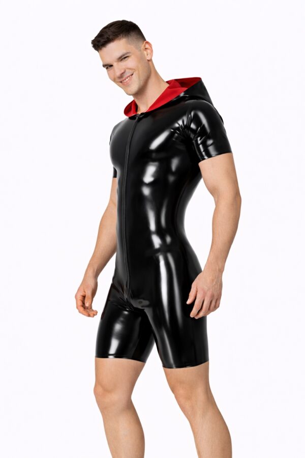 Home hooded wetsuit‑style catsuit