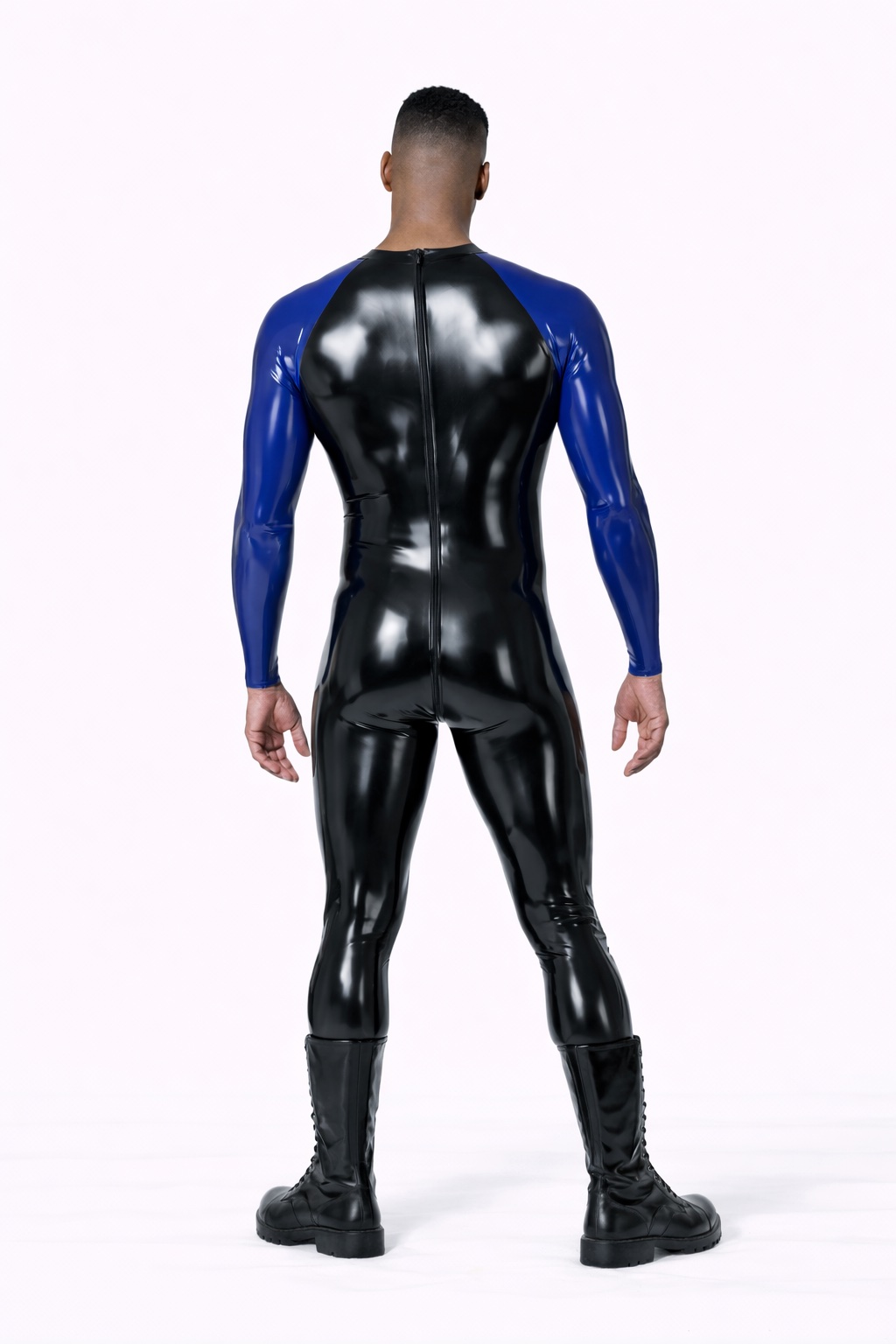 two‑tone full encasement catsuit two‑tone full encasement catsuit