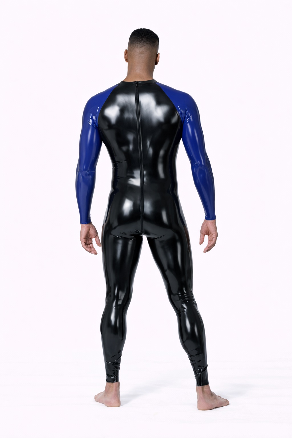 two‑tone full encasement catsuit two‑tone full encasement catsuit